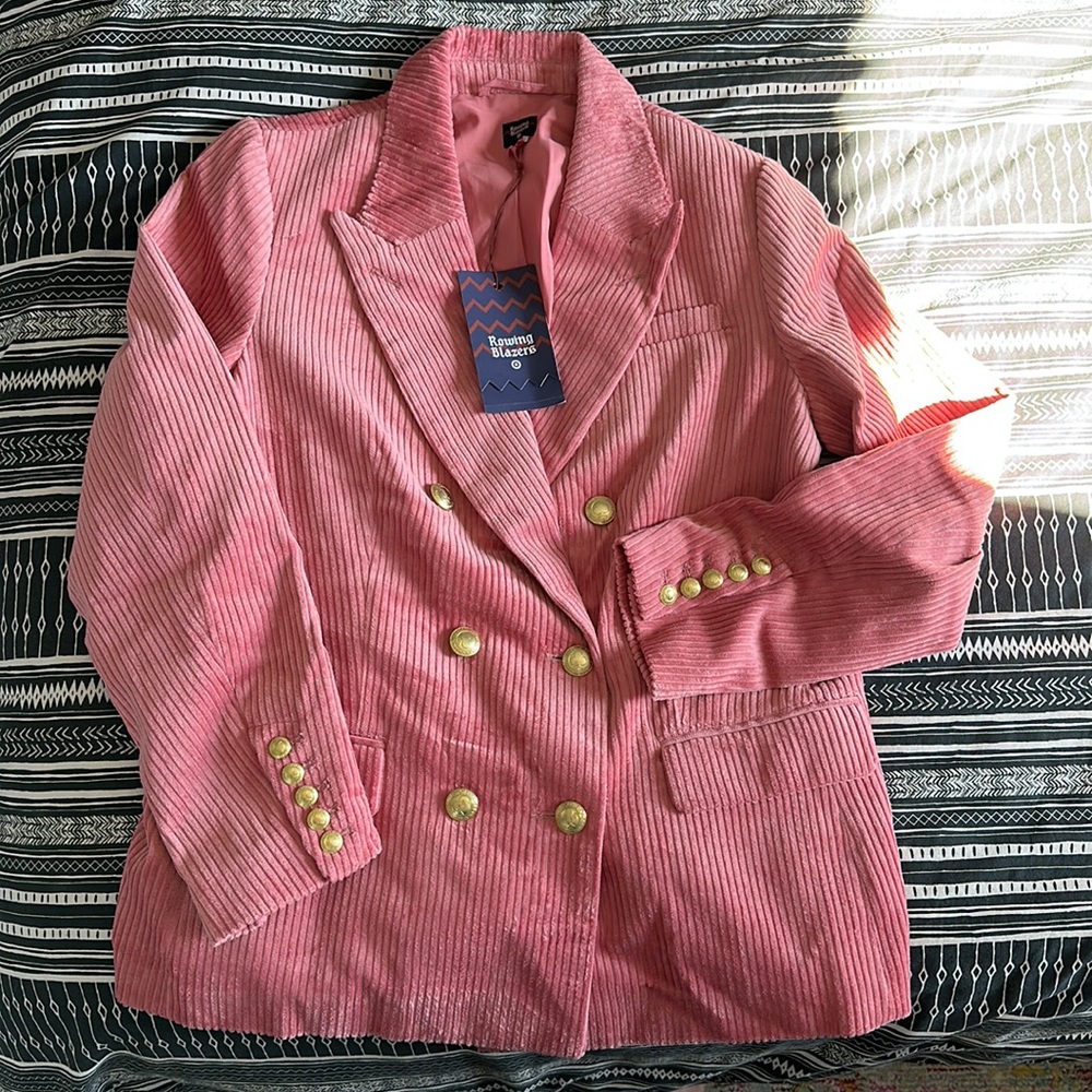 NWT Rowing Blazers Pink Corduroy Blazer